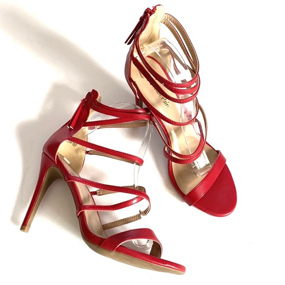 DREAM PAIRS Womens Open Toe Ankle Strappy Back Zipper Heeled Sandals, Size 9 1/2 - Picture 4 of 14